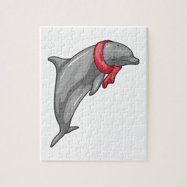Dolphin Scarf Jigsaw Puzzle (Vertical)