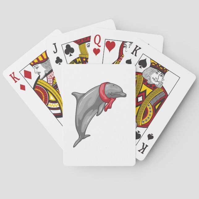 Dolphin Scarf Playing Cards (Back)