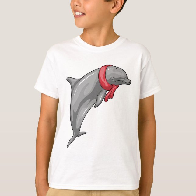 Dolphin Scarf T-Shirt (Front)
