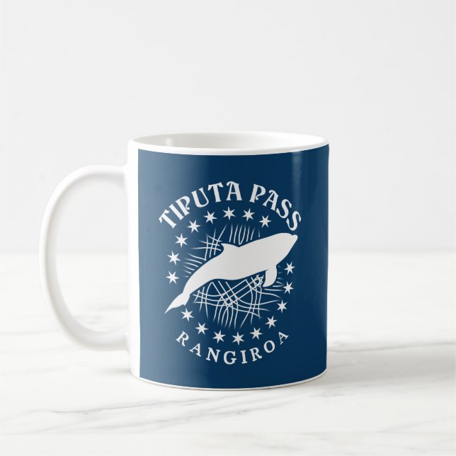 Dolphin Scuba Diving Rangiroa Lagoon - Tiputa Pass Coffee Mug (Left)