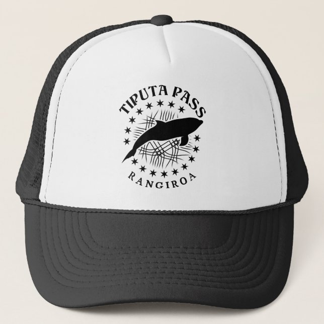 Dolphin Scuba Diving Rangiroa Lagoon - Tiputa Pass Trucker Hat (Front)
