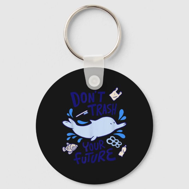 Dolphin Seas Environmental Protection Climate Chan Keychain (Front)