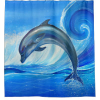 Dolphin Shower Curtain Bath Accessories