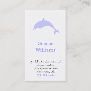 Dolphin Silhouette Children Play Date Card