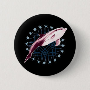 Dolphin Slick Graphic Design 2 Inch Round Button