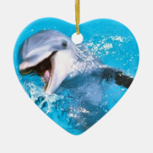 Dolphin Smiling 2 Ceramic Ornament