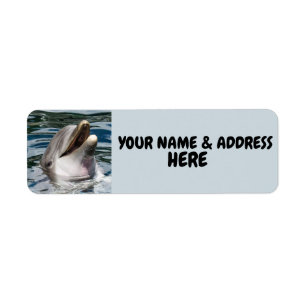 DOLPHIN SMILING RETURN ADDRESS LABELS