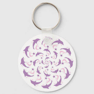 Dolphin spiral keychain