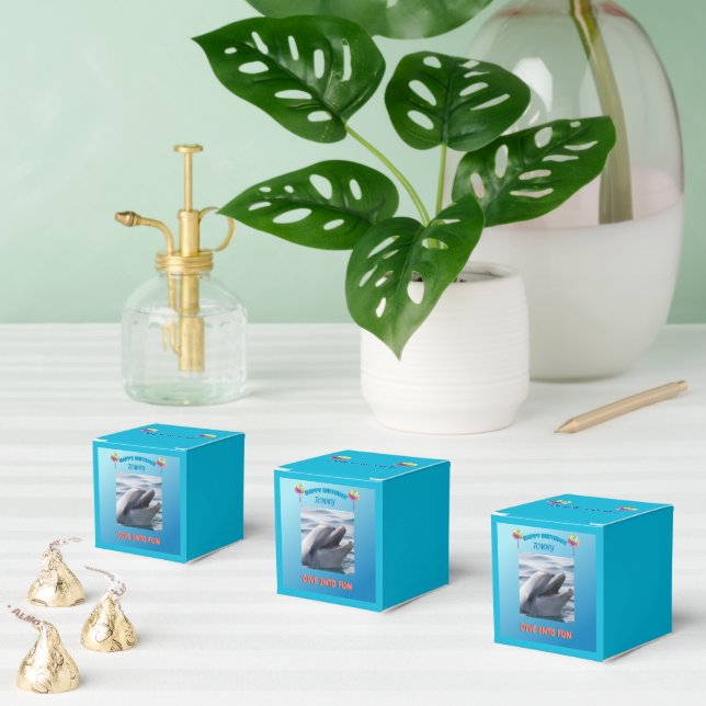 Dolphin Splash Party Favor Box (Multiple)