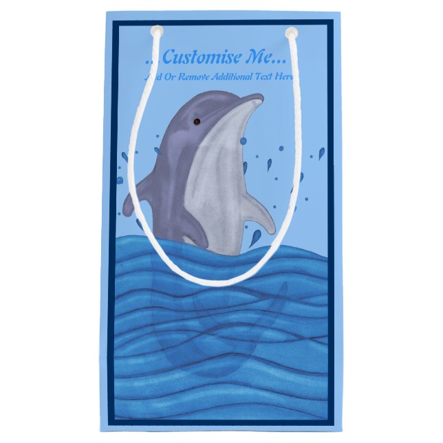 Dolphin Splash Small Gift Bag (Front)