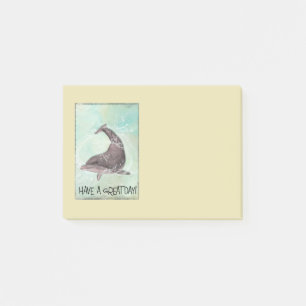 Dolphin Splashing Around Says Have A Great Day Post-it Notes