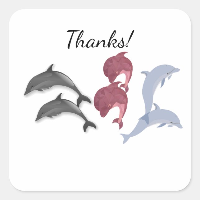 Dolphin Square Sticker (Front)