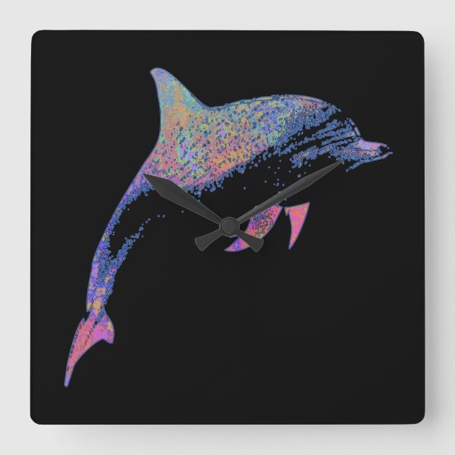 dolphin square wall clock (Front)