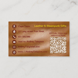 Dolphin Steampunk sur carte de visite en cuir