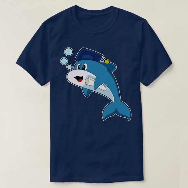 Dolphin Student Graduate T-Shirt (Design Front)