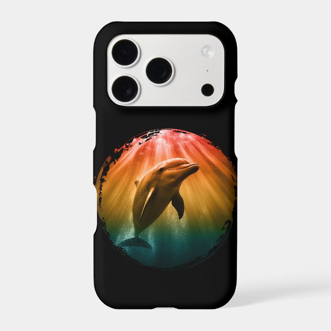 dolphin summer sea ocean sunset  (Back)