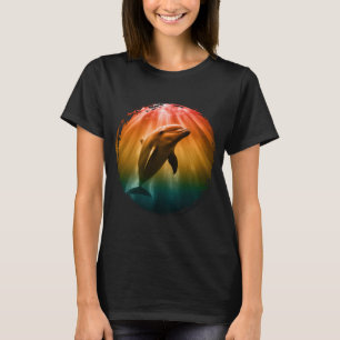 dolphin summer sea ocean sunset T-Shirt