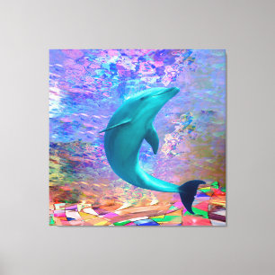 Dolphin Sunlight Canvas Print