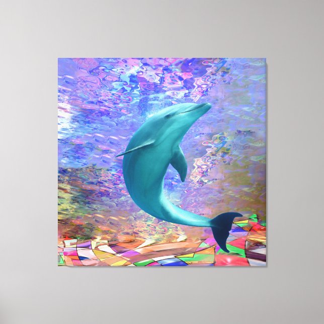 Dolphin Sunlight Canvas Print (Front)