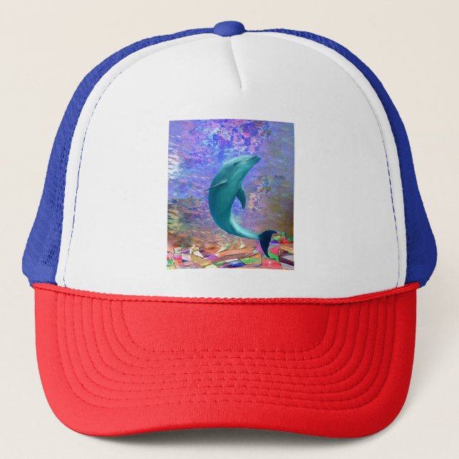 Dolphin Sunlight Trucker Hat (Front)