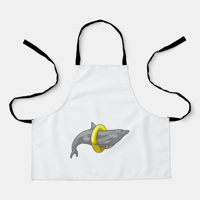 Dolphin Swimming Lifebuoy Apron (Front)