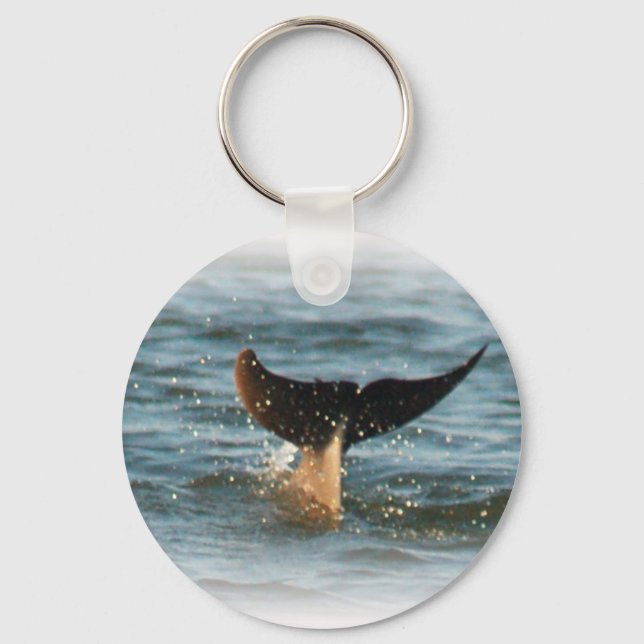 Dolphin Tail up Keychain (Front)
