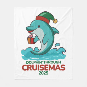 Dolphin’ Through Cruisemas 2025 Fleece Blanket