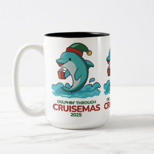 Dolphin’ Through Cruisemas 2025 Two-Tone Coffee Mug