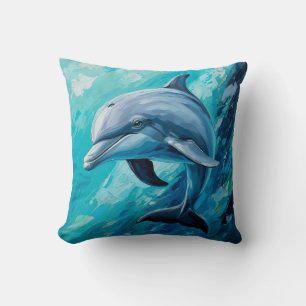 dolphin throw pillow
