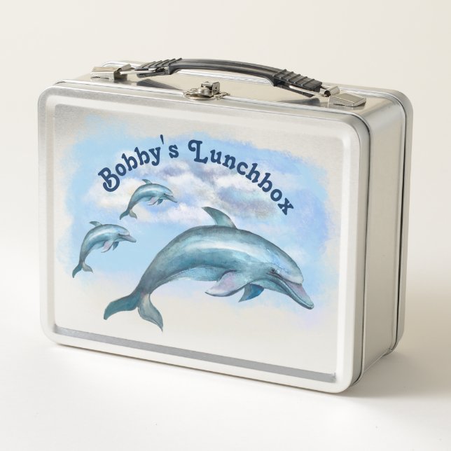 Dolphin Trio Metal Lunchbox (Front)