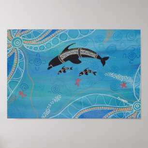 Dolphin Twin Calves Poster