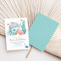 Dolphin Under the Sea Birthday Invitation