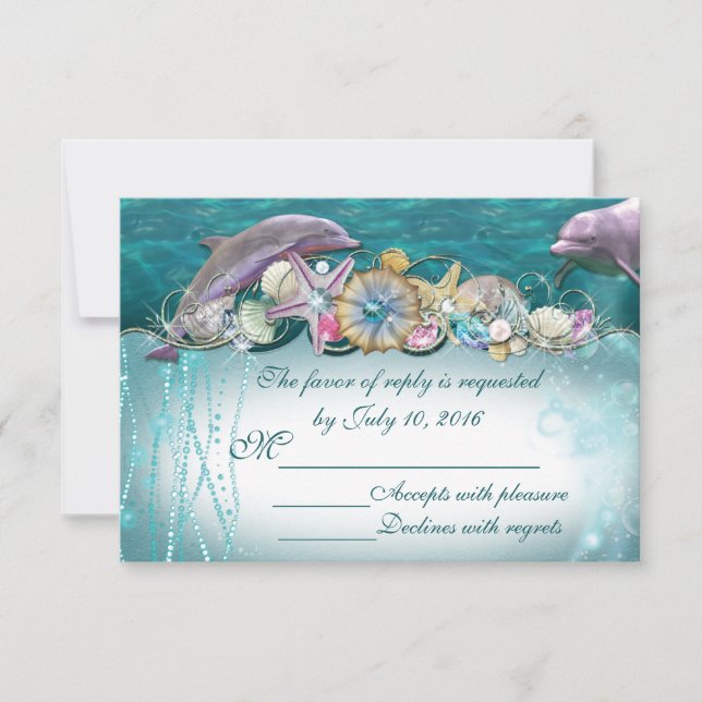Dolphin Under the Sea Insert Cards (Front)