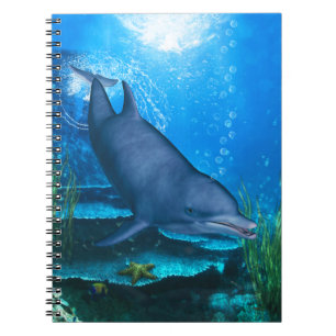 Dolphin Underwater Notebook