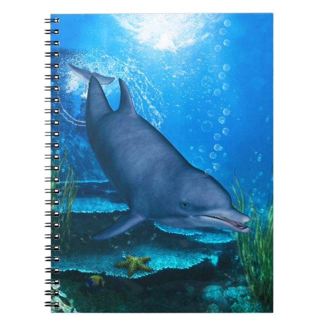 Dolphin Underwater Notebook (Front)
