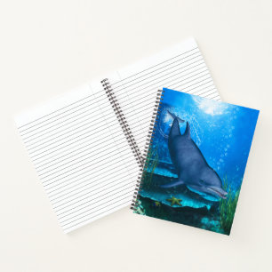 Dolphin Underwater Notebook