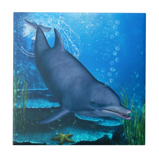 Dolphin Underwater Tile (Front)