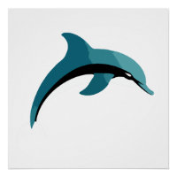 Dolphin Vector Art Animal Modern Urban Graphic