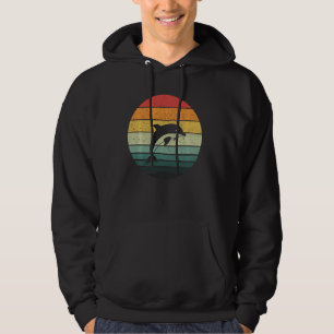 Dolphin Vintage Sunset Retro Hoodie