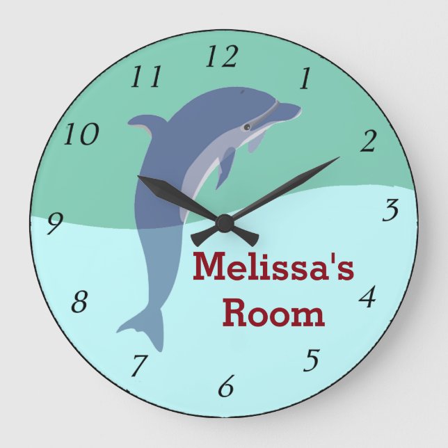 Dolphin Wall Clock - Personalized (Front)