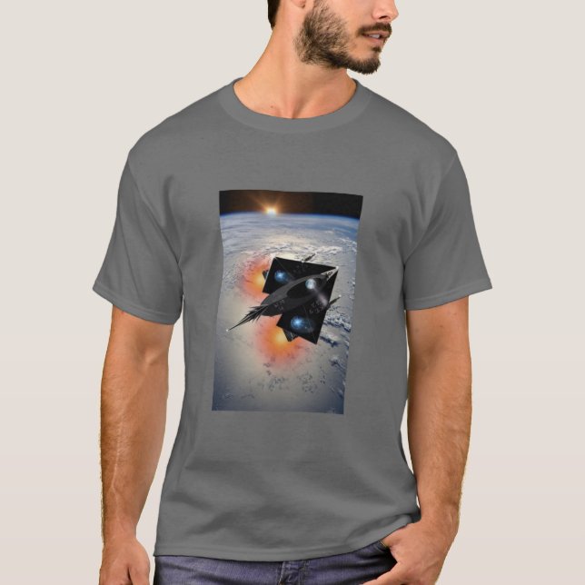 Dolphin Wars Devil Ray men's Tshirt (Front)