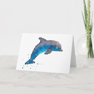 Dolphin Watercolor Greeting Card