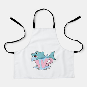 Dolphin with Cup of Water.PNG Apron