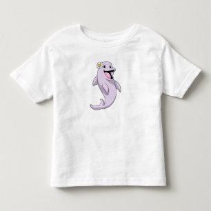 Dolphin with Daisy Flower Toddler T-shirt