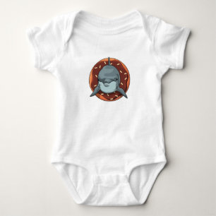 Dolphin with Donut Baby Bodysuit