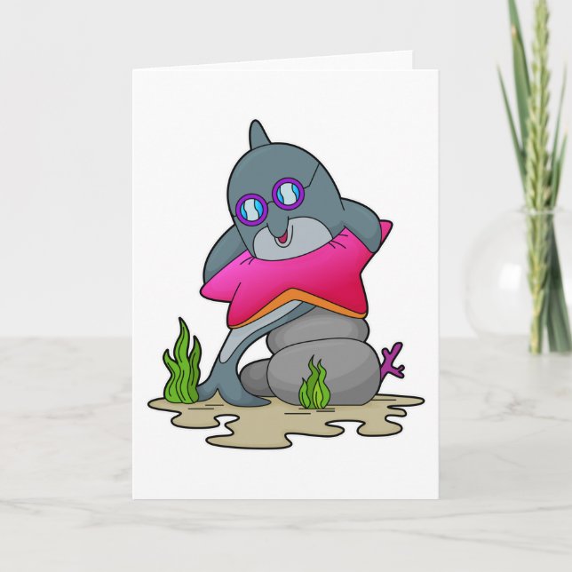 Dolphin with Glasses Card (Front)