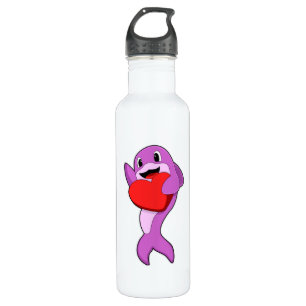 Dolphin with Heart 710 Ml Water Bottle