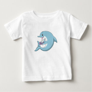 Dolphin with Pearl Baby T-Shirt