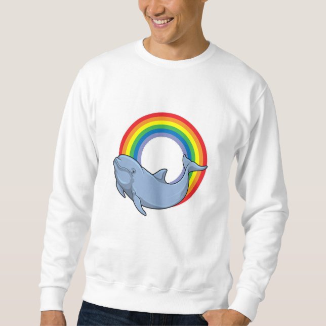 Dolphin with Rainbow Sweatshirt (Front)