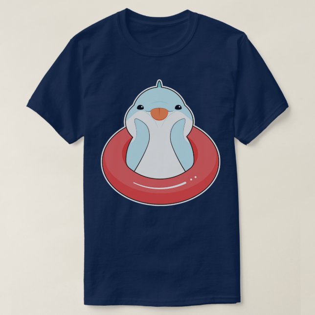 Dolphin with Swim ring T-Shirt (Design Front)